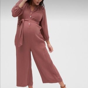 COPY - Gap maternity wide-leg crop romper